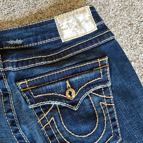 True Religion Jeans Med Lovest Disco Billy Blue Sz 29 - Picture 6 of 8